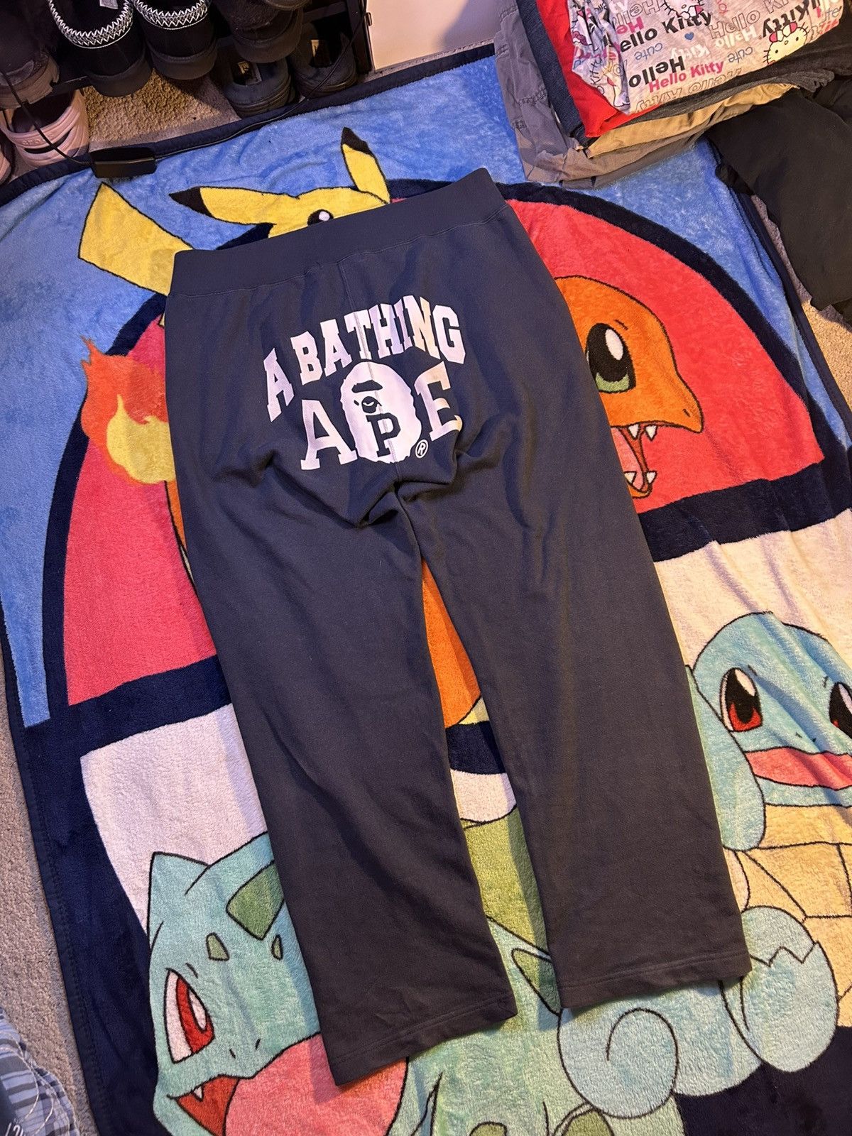 Bape Bape Big Logo sweatpants Size US 31 - 2 Thumbnail