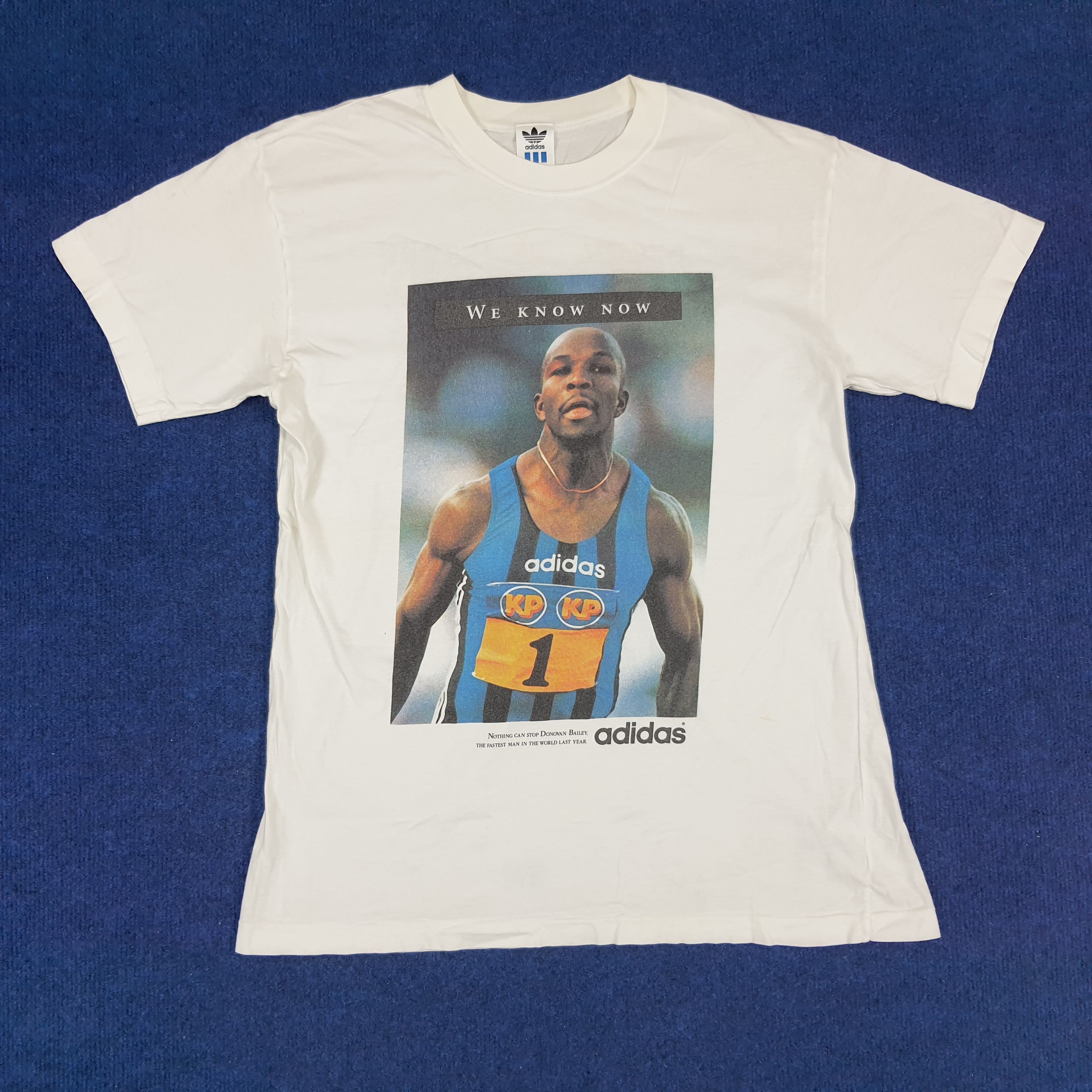 Adidas × Vintage Vintage Adidas Donovan Bailey Photo Tee T-shirt C126N41 Size US M / EU 48-50 / 2 - 1 Thumbnail