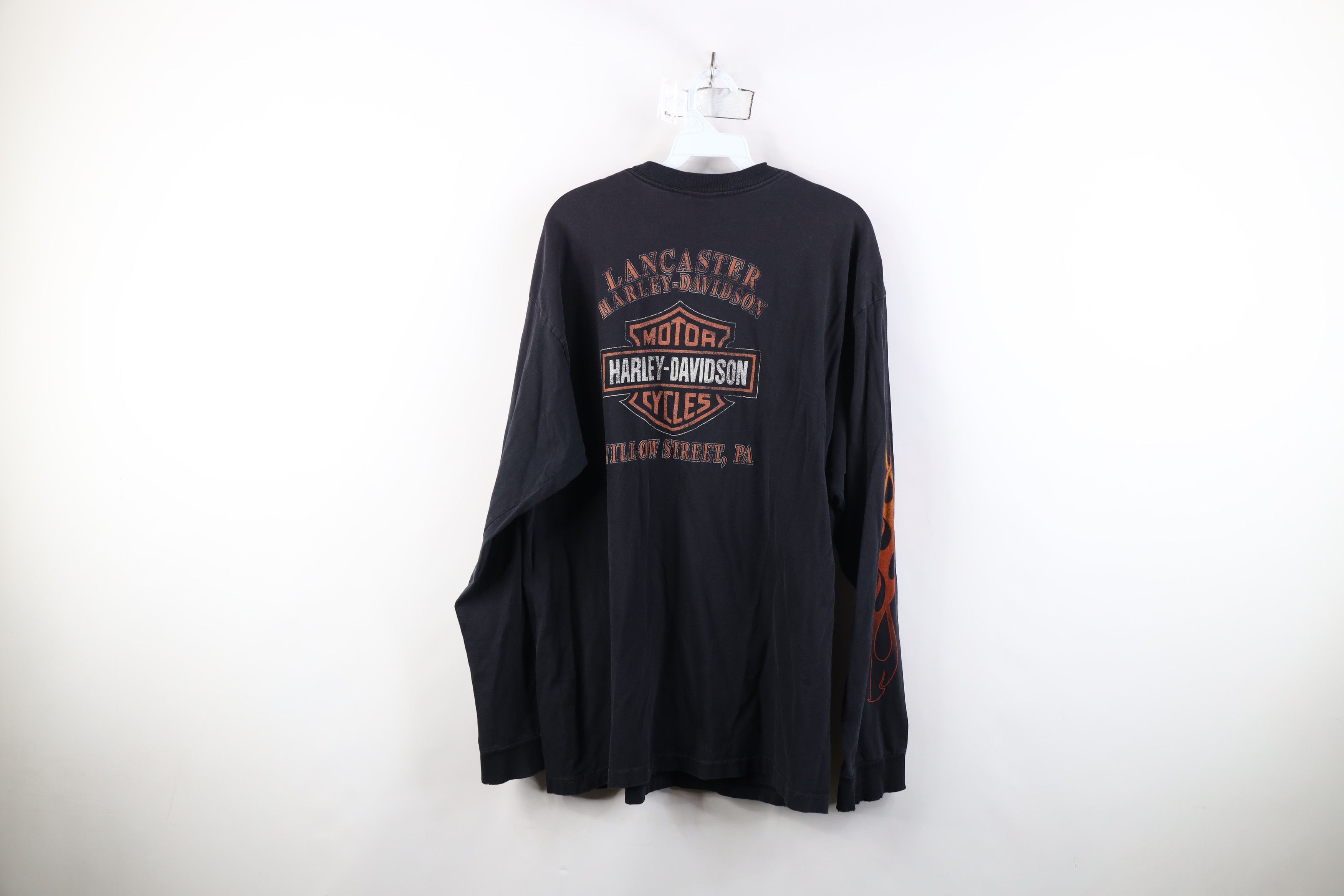 Harley Davidson Vintage Y2K Harley Davidson Flames Long Sleeve T-Shirt USA Size US XL / EU 56 / 4 - 16 Thumbnail