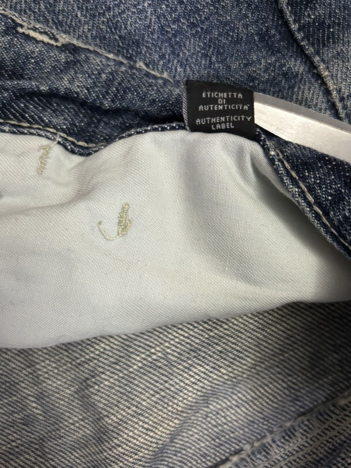 Versace Y2K Versace Jeans Couture Mud Wash Baggy Distressed Jeans Size US 31 - 20 Thumbnail