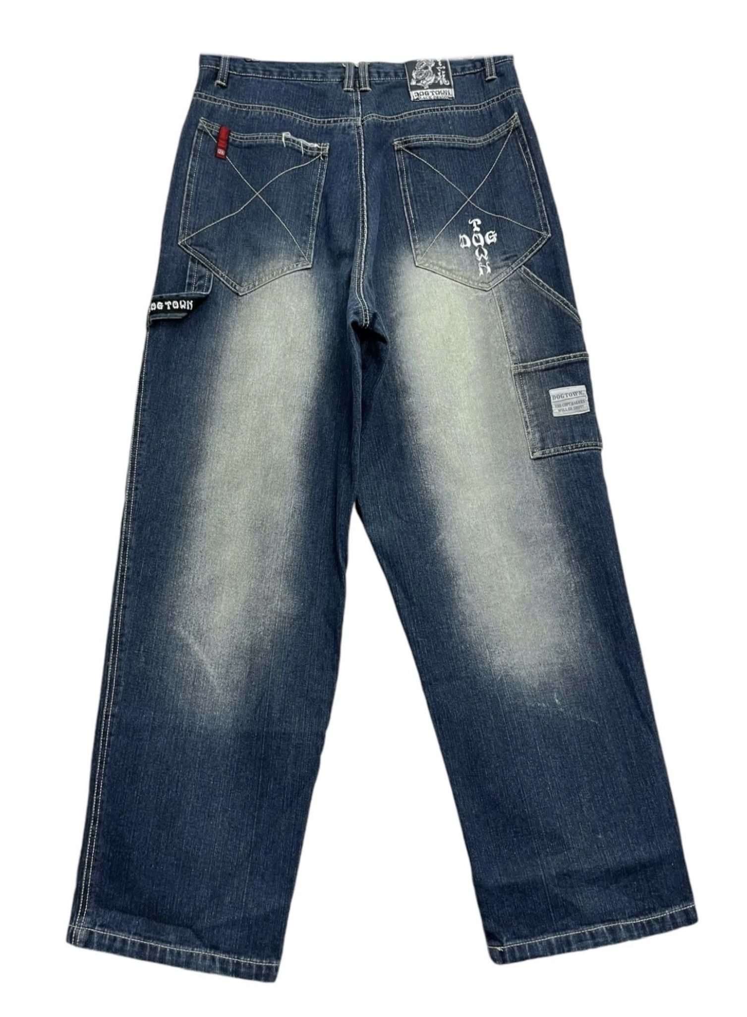 Dogtown 🔥! Vtg DOGTOWN Skateboard Iconic Dragon Baggy Hip Hop Size US 34 / EU 50 - 11 Thumbnail