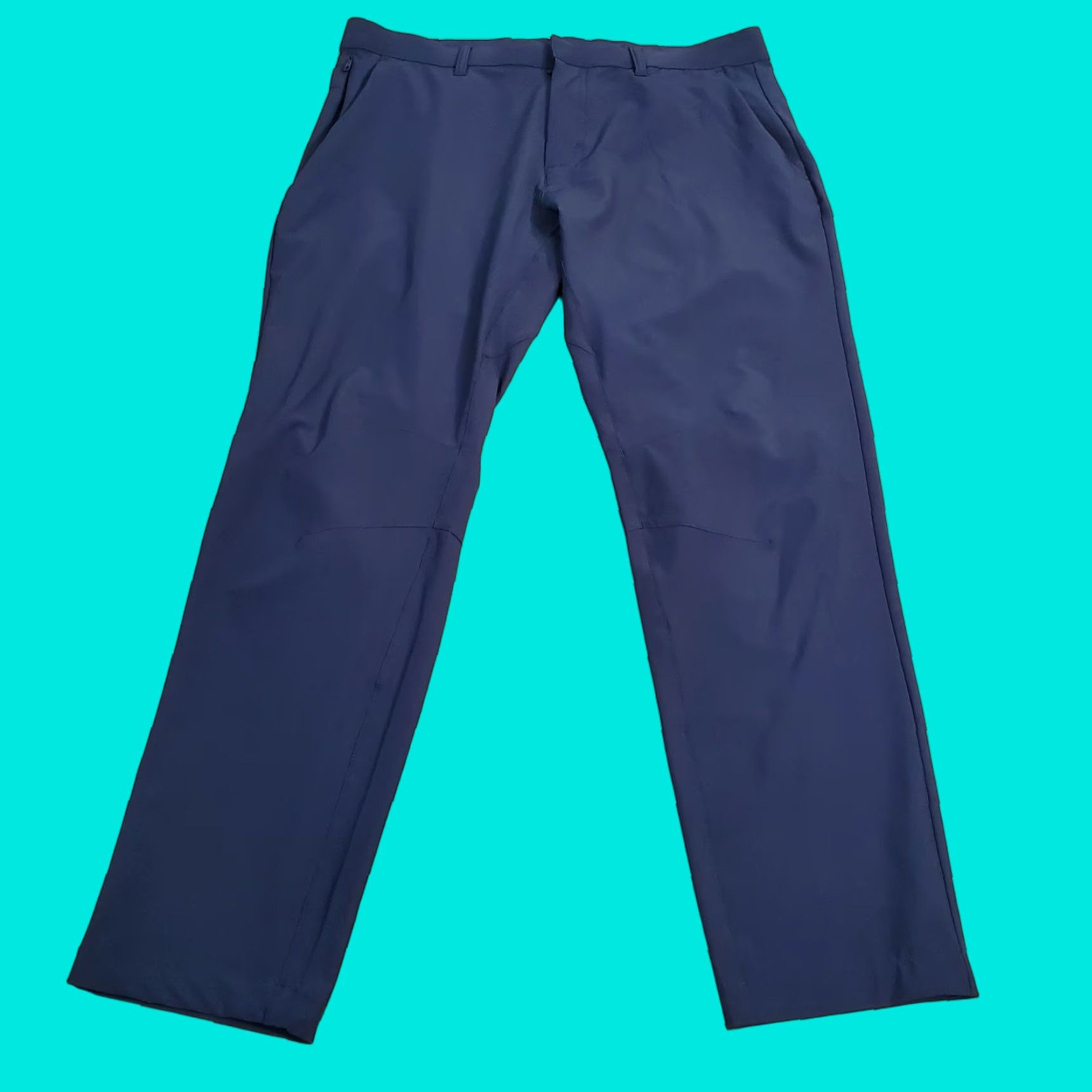 Fabletics Fabletics Pants Mens 34x29 Chino Flat Front Lightweight Performance Blue Regular Inseam 29 Logo Size US 34 / EU 50 - 1 Thumbnail