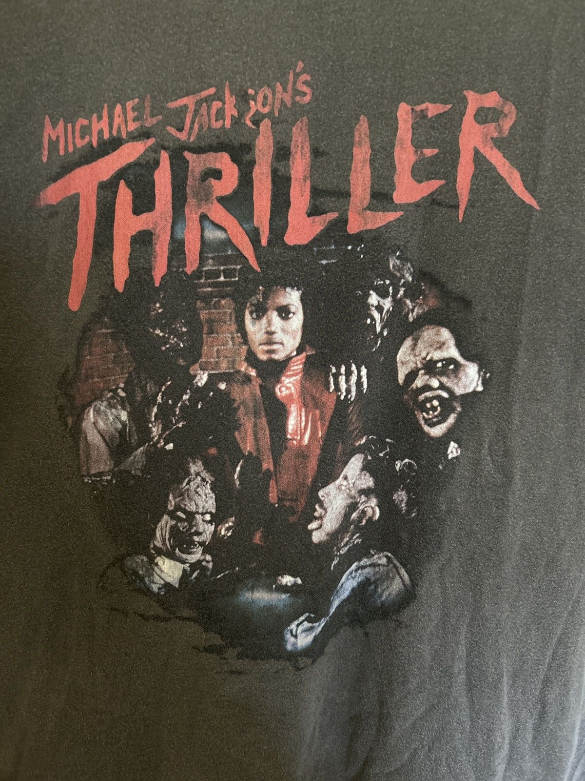 Vintage Michael Jacksons Thriller Tshirt Size US L / EU 52-54 / 3 - 3 Thumbnail