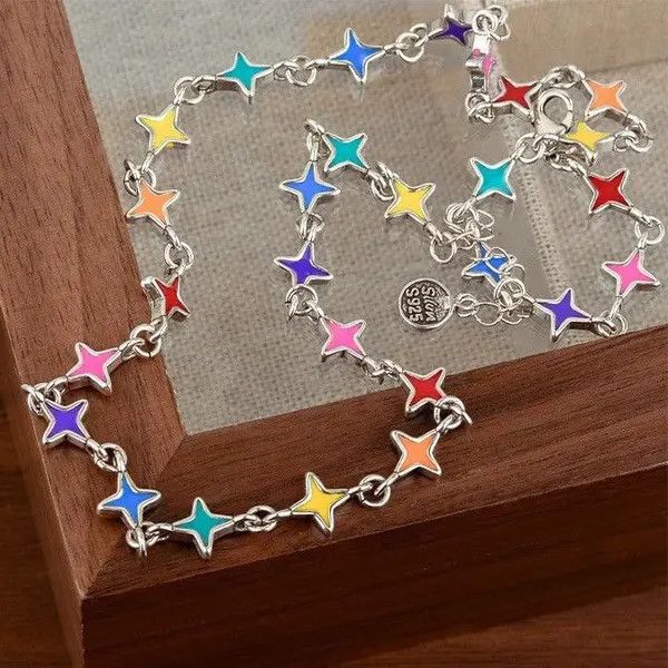 VIBE Multicolor Star Chain Necklace Size ONE SIZE - 1 Thumbnail