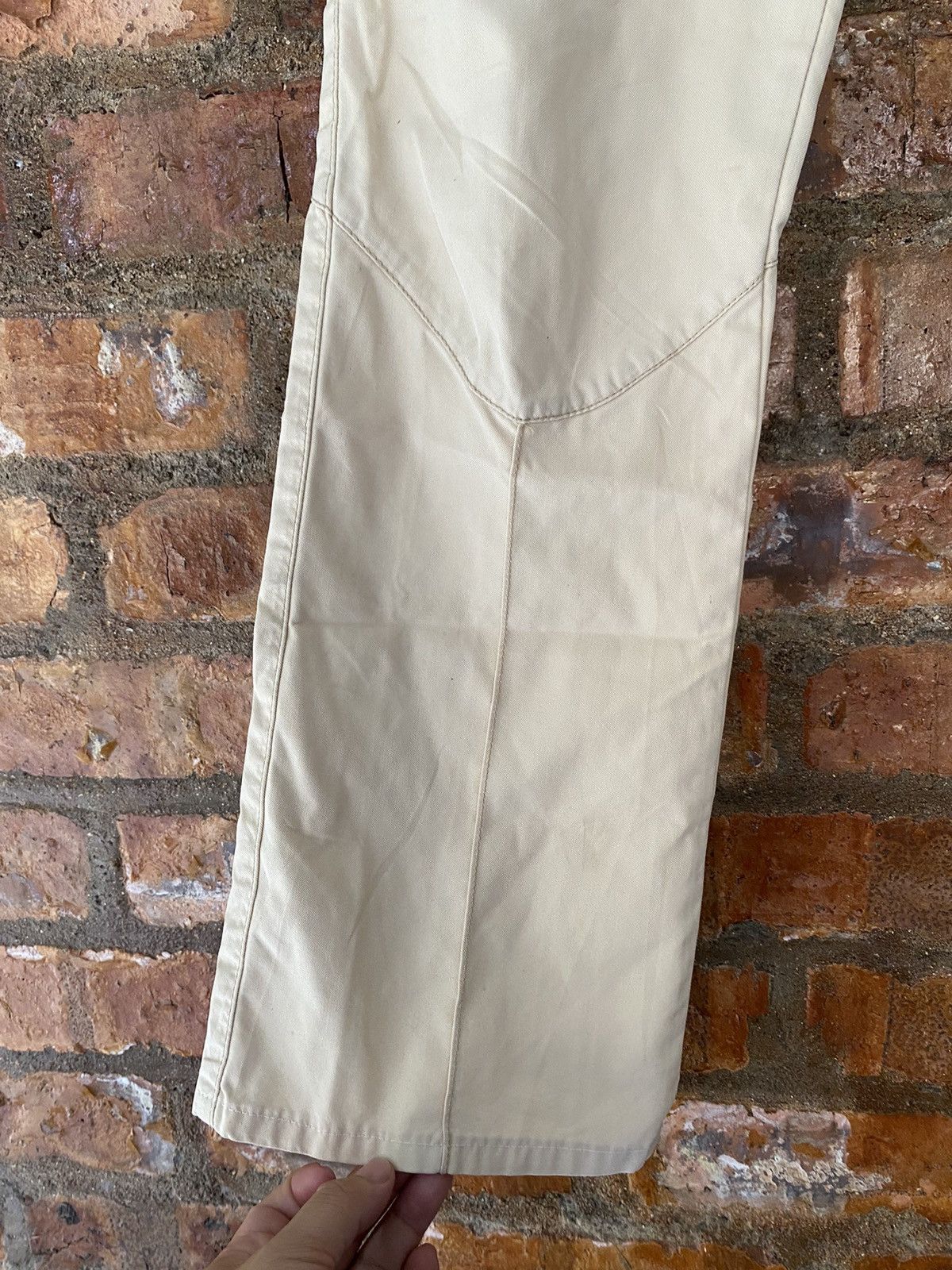 W&LT × Walter Van Beirendonck 2000s W&LT leg hagi cream pants Size US 27 - 6 Thumbnail