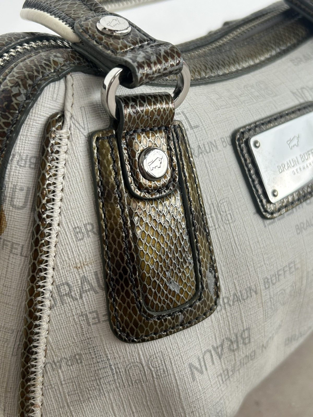 Braun Braun Buffel Mini Handle Beg Beige White Size ONE SIZE - 9 Thumbnail