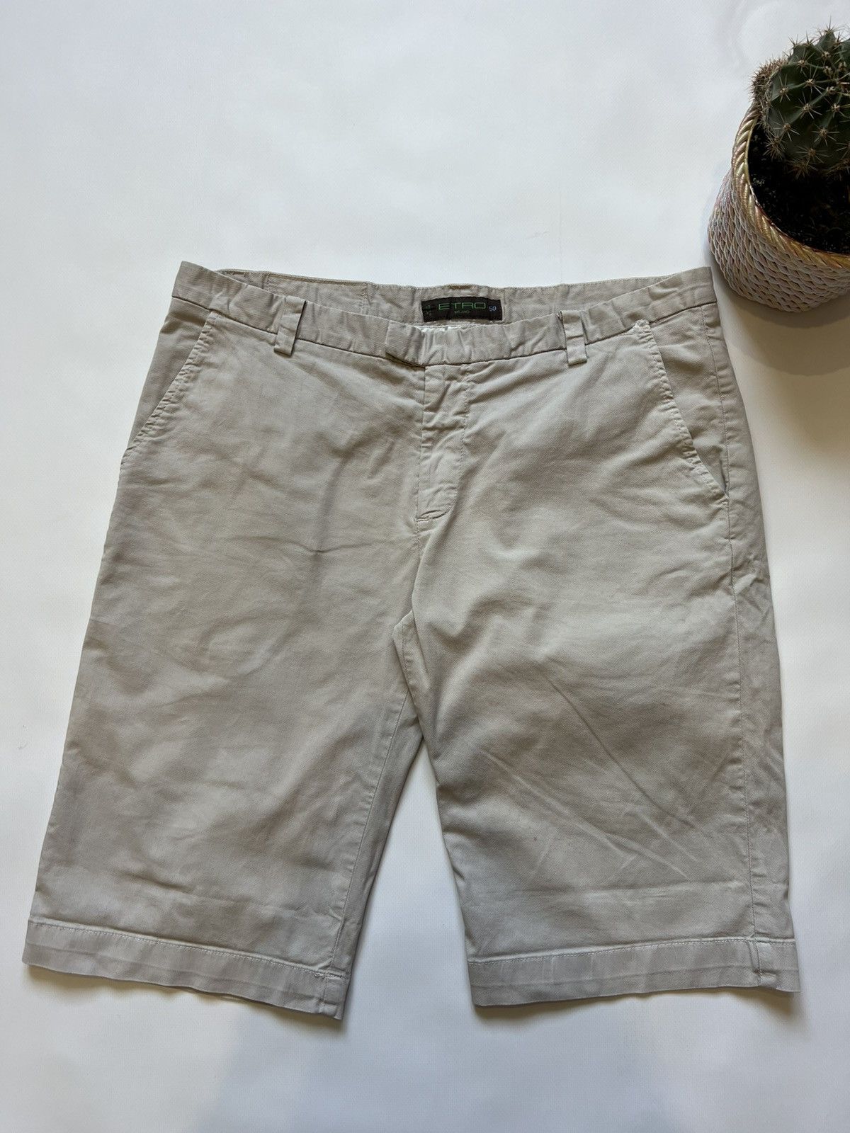 Etro Etro Classic Shorts Beige Mens Size US 34 / EU 50 - 1 Thumbnail