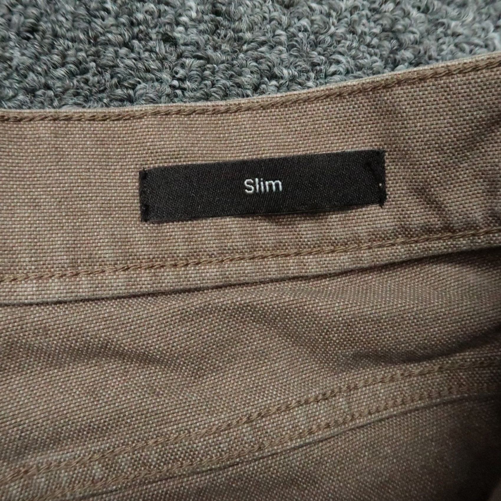 Vintage Proof Pants Mens 31x30 Brown Rover 5 Pocket Stretch Canvas Slim Fit Chino Pants Size US 31 - 5 Thumbnail