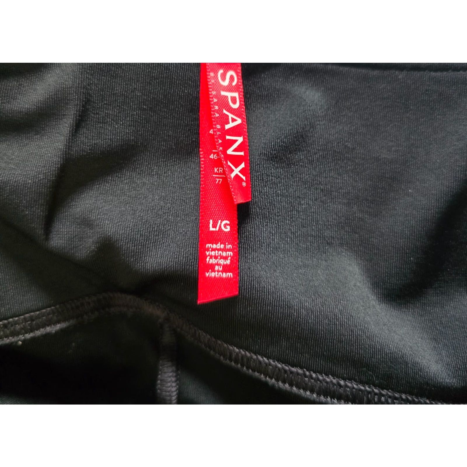 Spanx Spanx Pants Womens Size Large Black Faux Leather Stretch Casual Capsule Shimmer Ankle Leggings Size 36" / US 14 / IT 50 - 3 Thumbnail