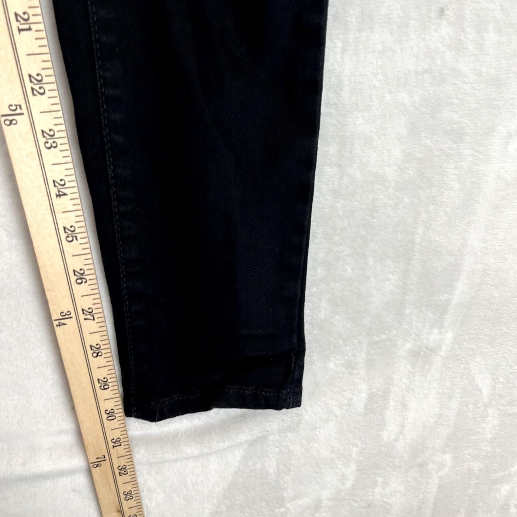 Levi's Levi's Jegging Jeans Womens W29 L30 Black Distressed Stretch Denim Slim Fit Pockets Zip 5-Pocket Size 29" - 4 Thumbnail