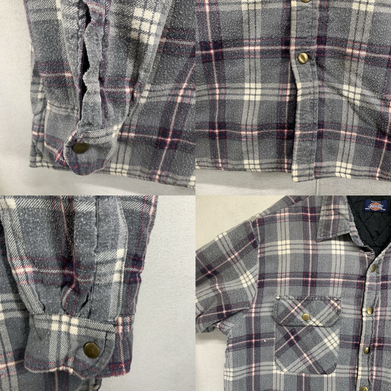 Dickies VINTAGE Dickies 90s Plaid Quilt Lined Jacket Men Large Gray All Seasons Casual Outdoor Size US L / EU 52-54 / 3 - 8 Thumbnail