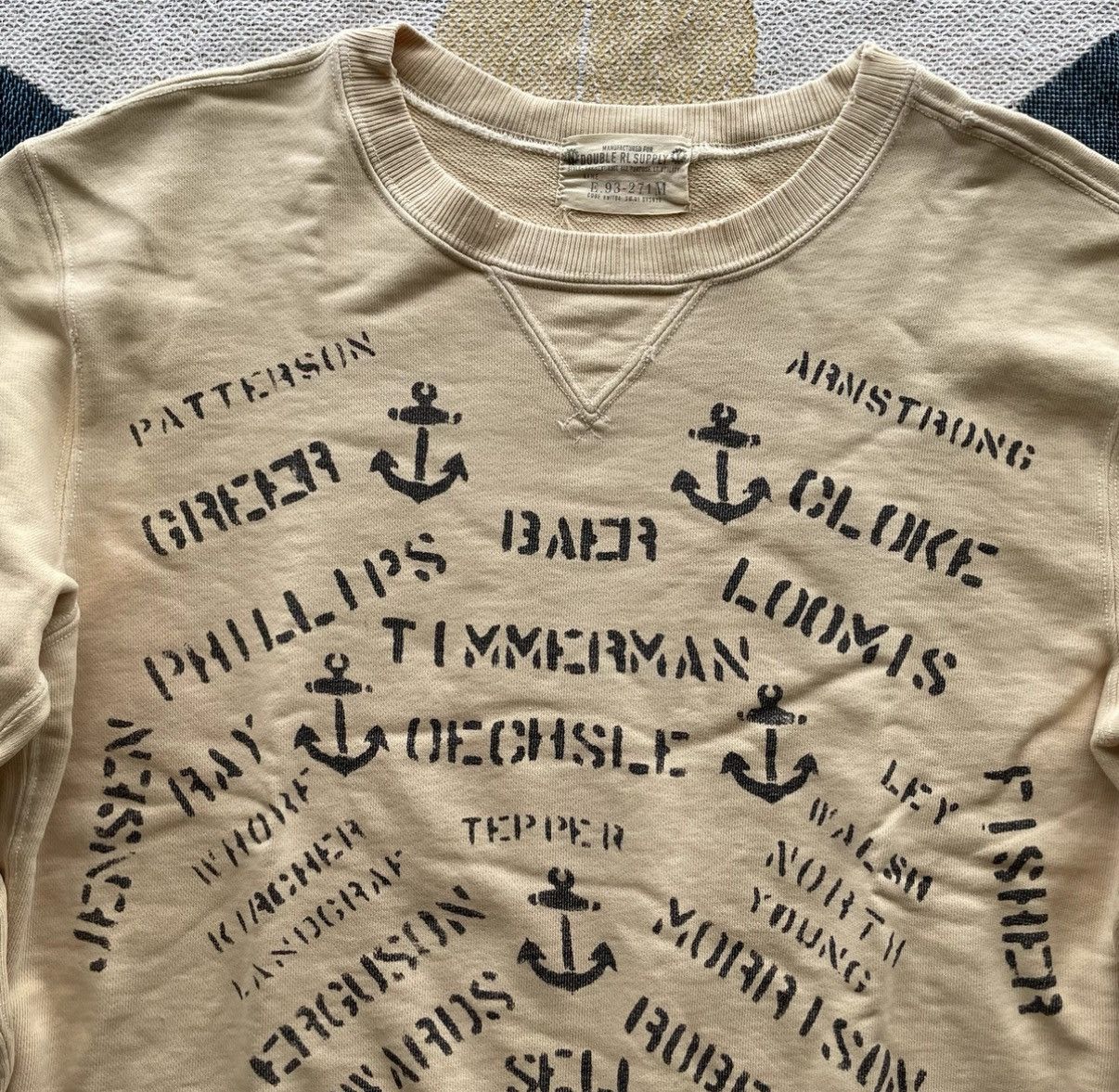 Polo Ralph Lauren Ralph Lauren Double RL RRL Navy Signature Sweatshirt K22 Size US S / EU 44-46 / 1 - 3 Thumbnail