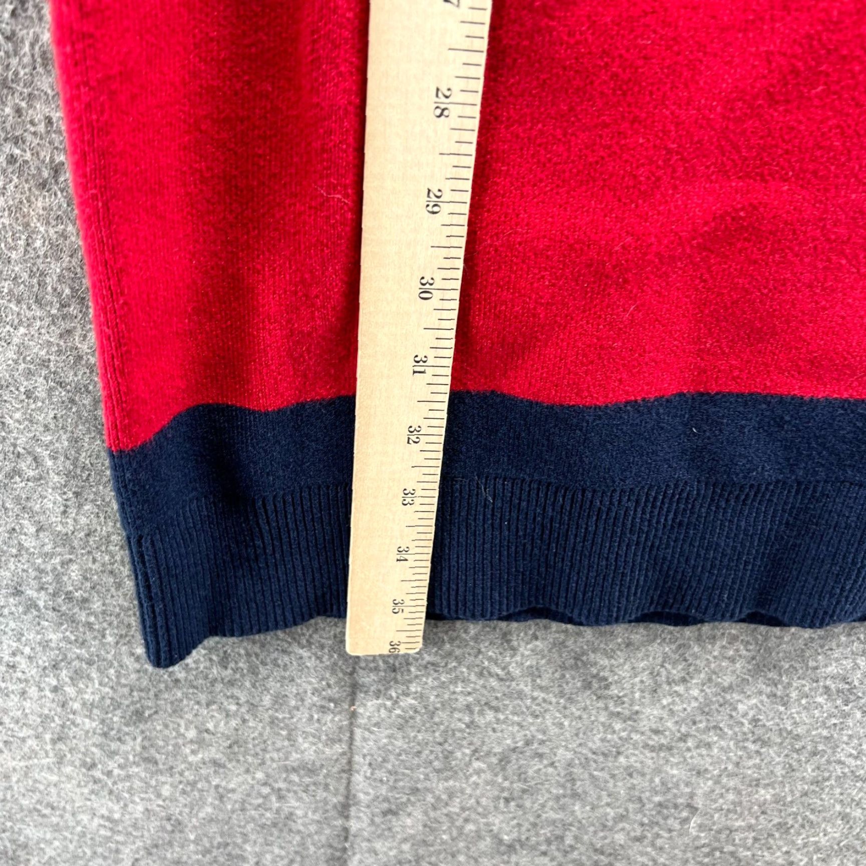 Tommy Hilfiger VINTAGE Tommy Hilfiger Dress Sweater Women Large Red Crewneck Long Sleeve Fleece Knit Dress Women's Size L / US 10 / IT 46 - 6 Thumbnail