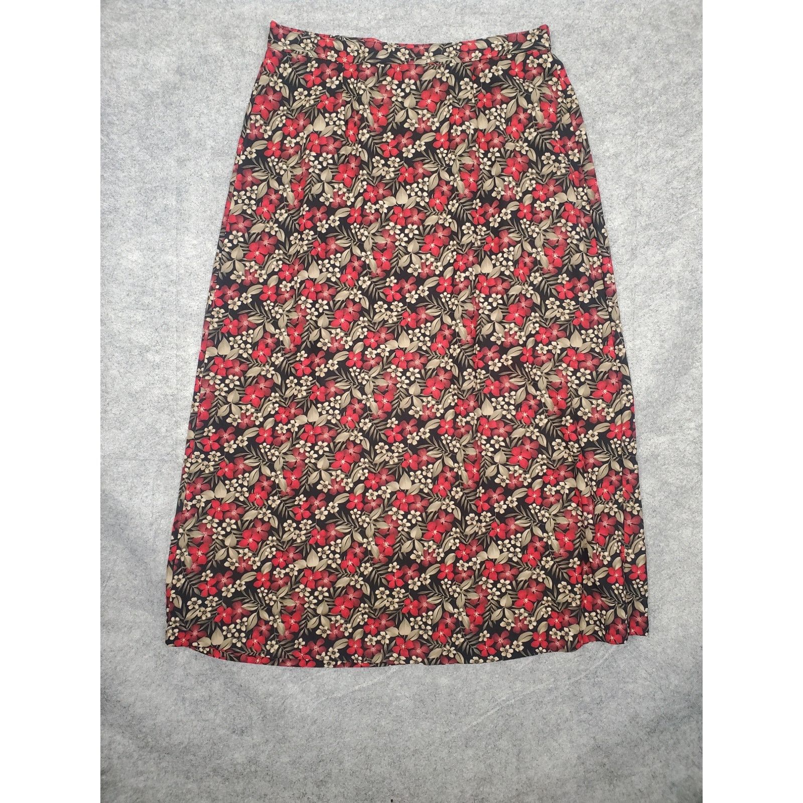 Other × Vintage Women's Vintage Sag Harbor M Petite Red Floral Skirt Boho Size 30" / US 8 / IT 44 - 1 Thumbnail