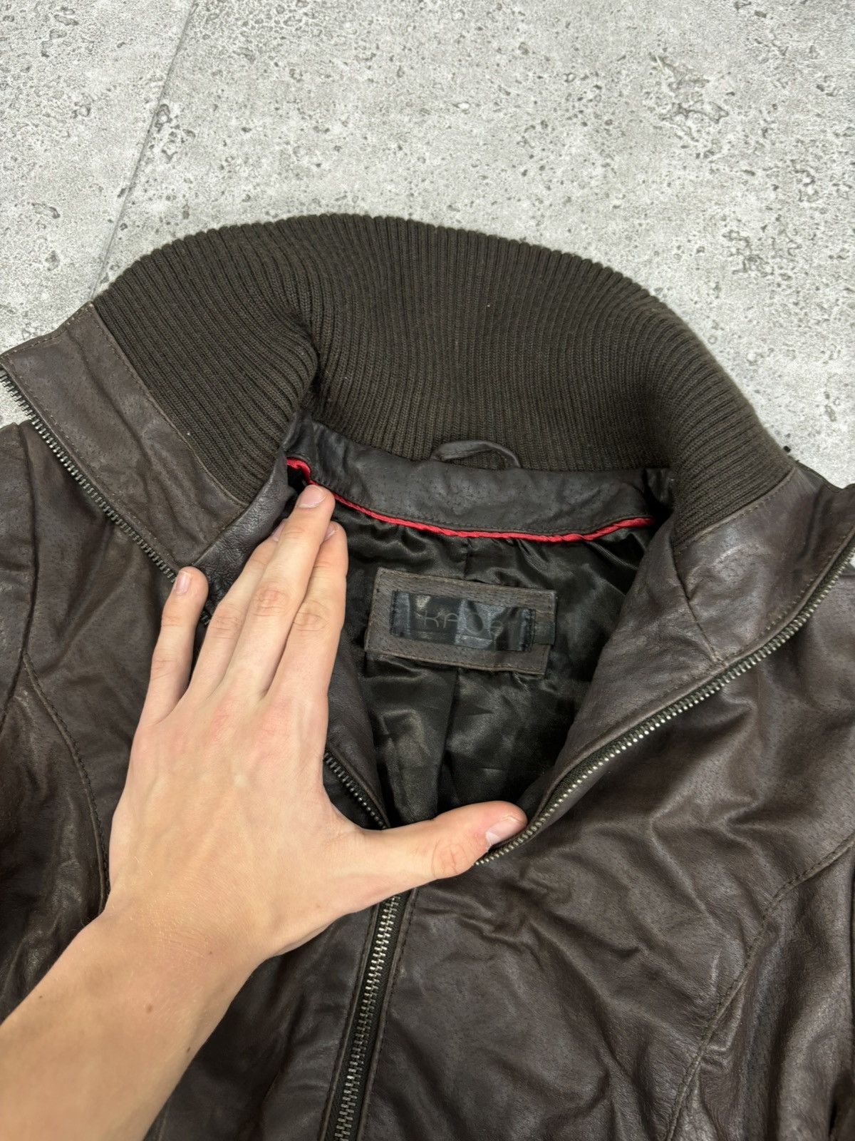 Genuine Leather × Japanese Brand Archive Japanese Leather Jacket Distressed Cropped 2000s Size US M / EU 48-50 / 2 - 7 Thumbnail