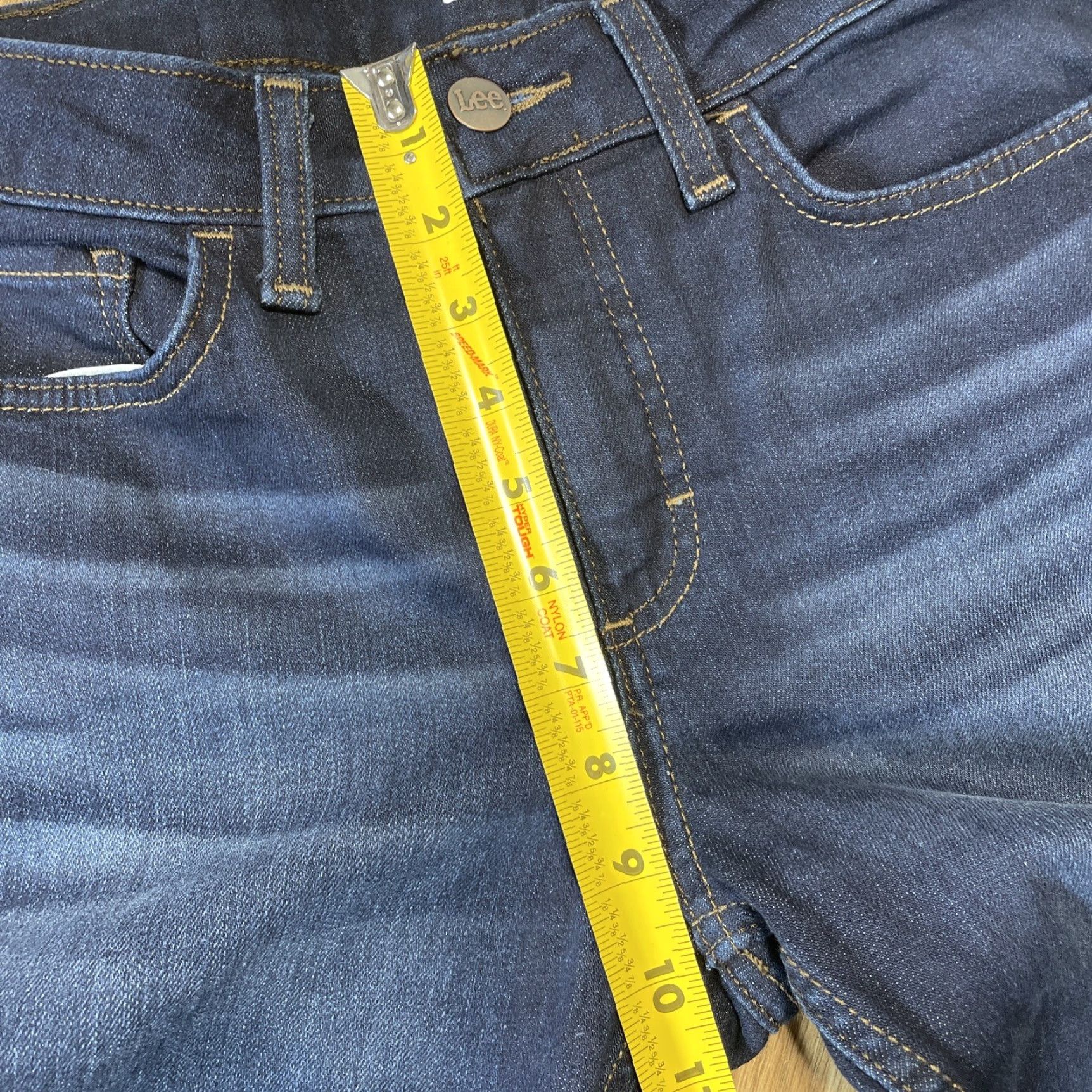 Lee VINTAGE Lee Women's Jeans Straight Leg Mid Rise 8 Blue Slim Fit Size ONE SIZE - 6 Thumbnail
