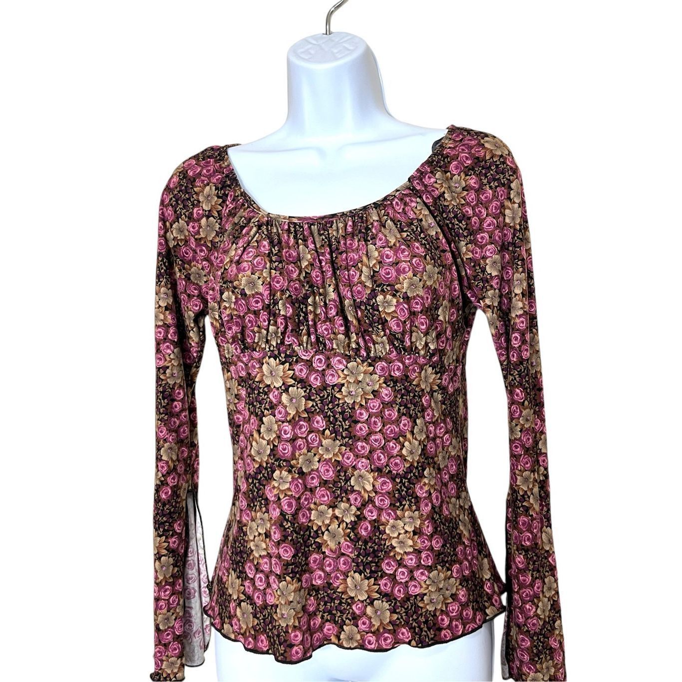 Other Vintage Self Esteem Y2K Floral Print Babydoll Blouse Size M / US 6-8 / IT 42-44 - 1 Thumbnail