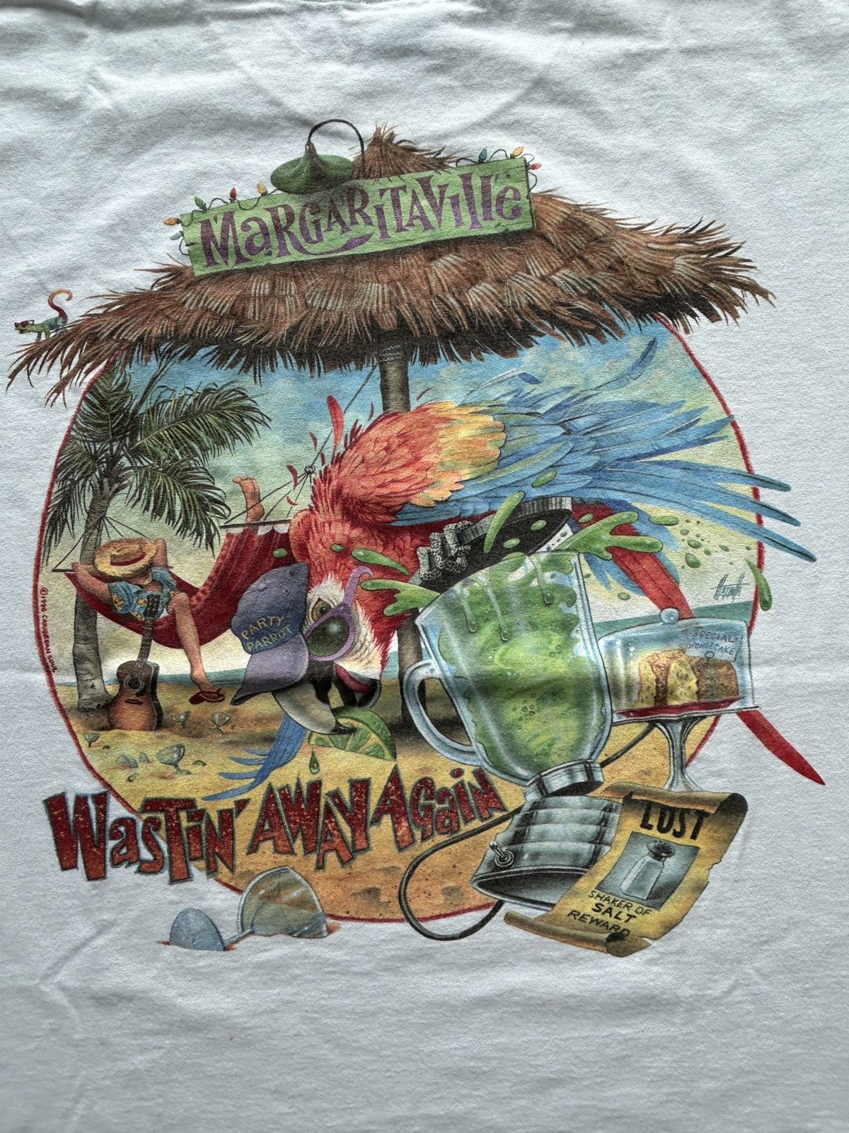 Vintage Vintage 90s Margaritaville Graphic Tee Double Sided Size US XL / EU 56 / 4 - 2 Thumbnail