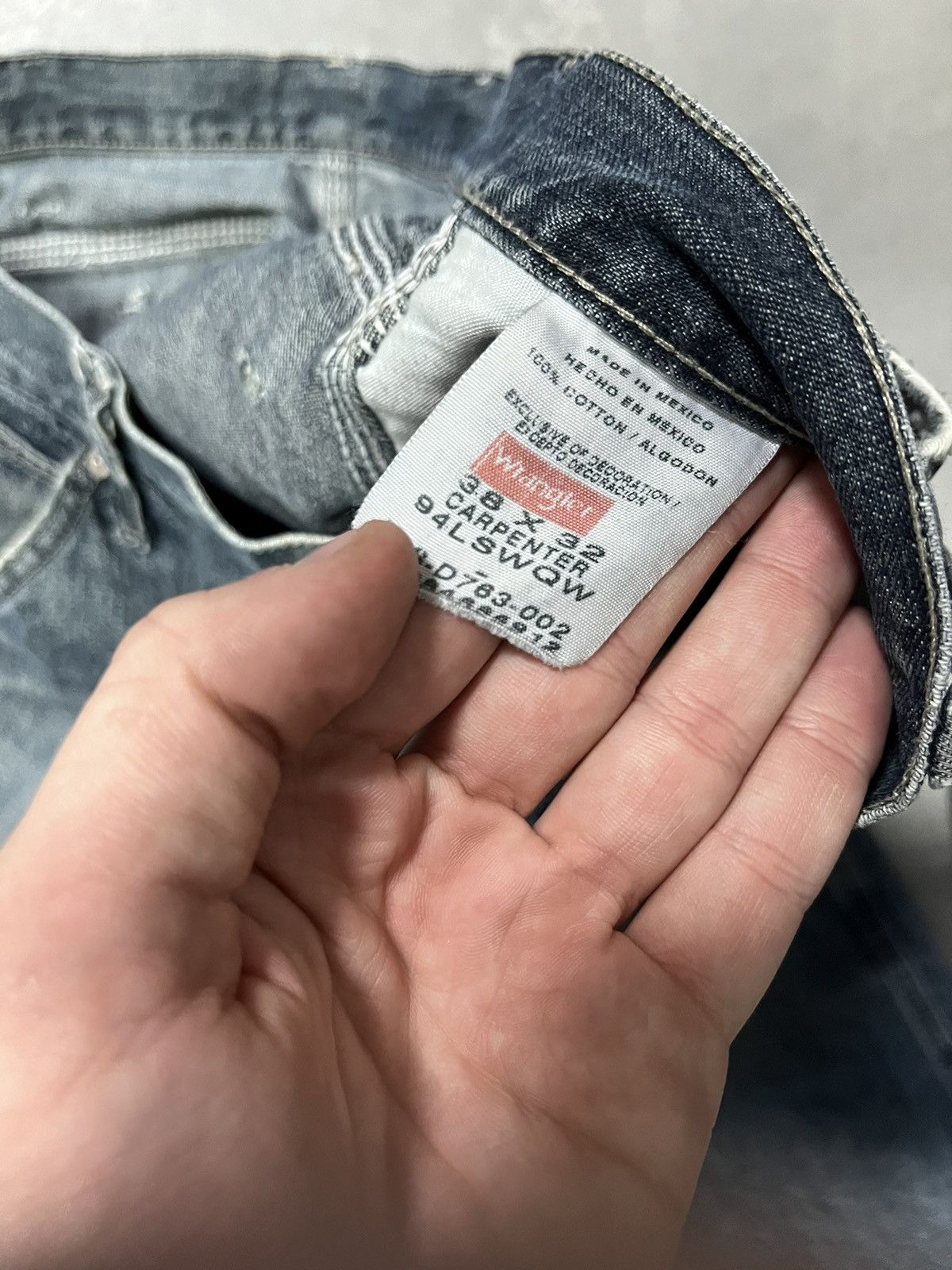 Vintage × Wrangler Vintage Workers Denim Jeans Carpenter Wrangler Size US 38 / EU 54 - 9 Thumbnail