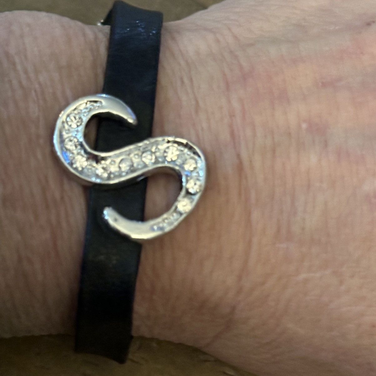 Other Paved initial S charm leather bracelet Size ONE SIZE - 3 Thumbnail
