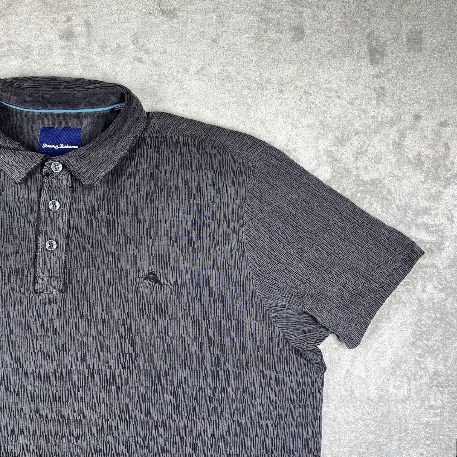 Tommy Bahama Tommy Bahama Polo Shirt Men XXL Dark Gray Short Sleeve Beach Casual Modal Polyester Logo Regular Fit Shirt Size US XXL / EU 58 / 5 - 4 Thumbnail