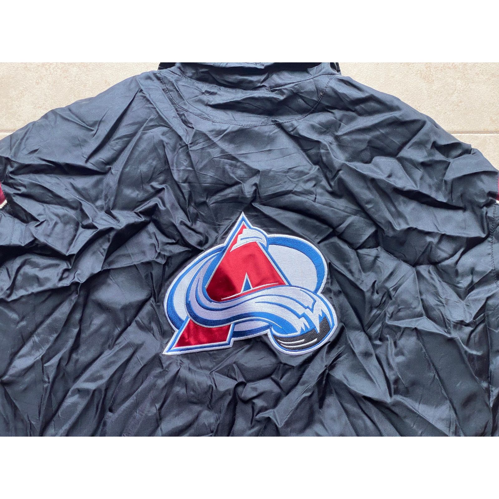NHL × Starter Colorado Avalanche 90s windbreaker XL blk burgundy NHL vtg Size US XL / EU 56 / 4 - 2 Thumbnail