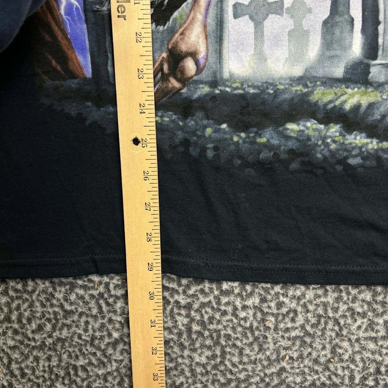 Fruit Of The Loom Skeleton Playing Guitar Shirt Men Medium Short Sleeve Cotton Size US M / EU 48-50 / 2 - 4 Thumbnail