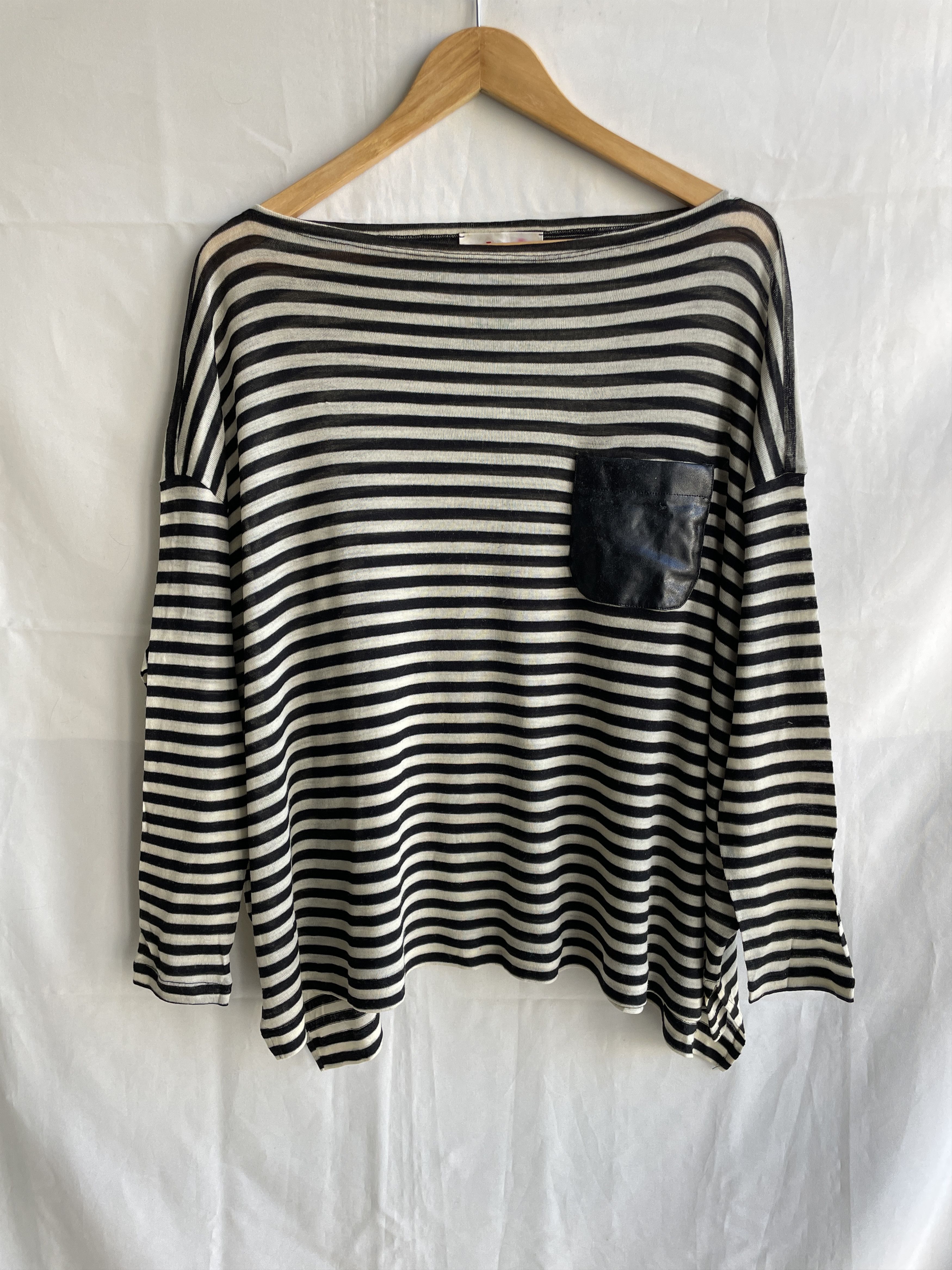 Other Jucca Women Striped Fleece Wool Oversized Lighweight Sweater Size M / US 6-8 / IT 42-44 - 1 Thumbnail