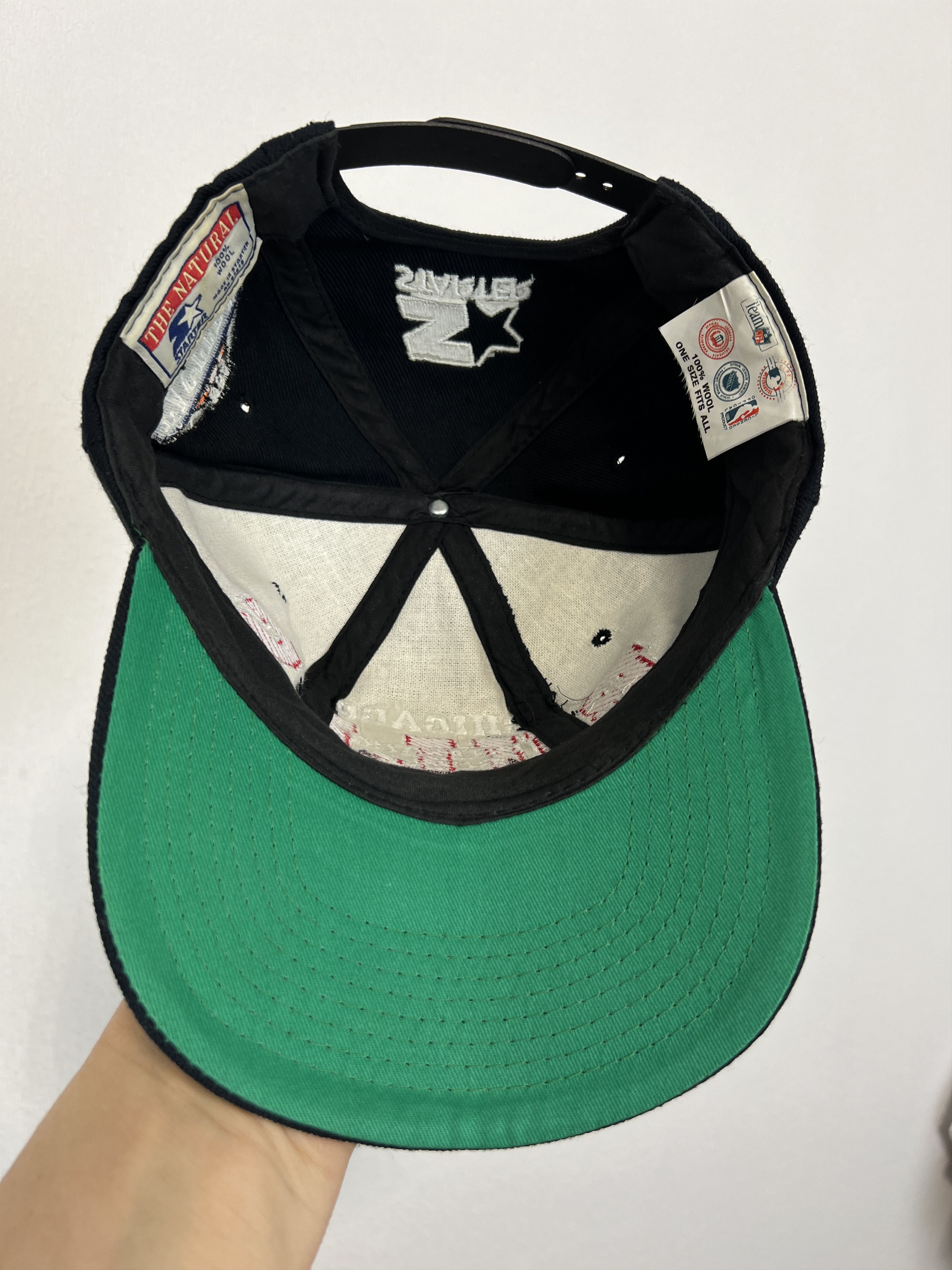 Starter Vintage 90's Starter Chicago Bulls Big Logo Cap Hat Snapback Size ONE SIZE - 7 Thumbnail