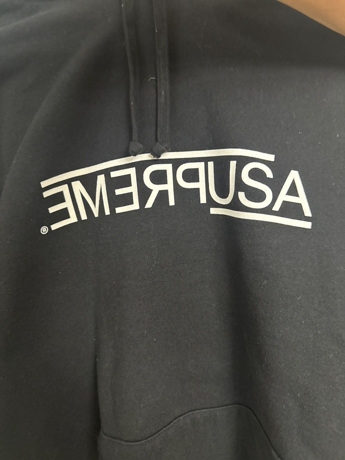 Supreme Supreme USA Hooded Sweatshirt Black XL Size US XL / EU 56 / 4 - 2 Thumbnail