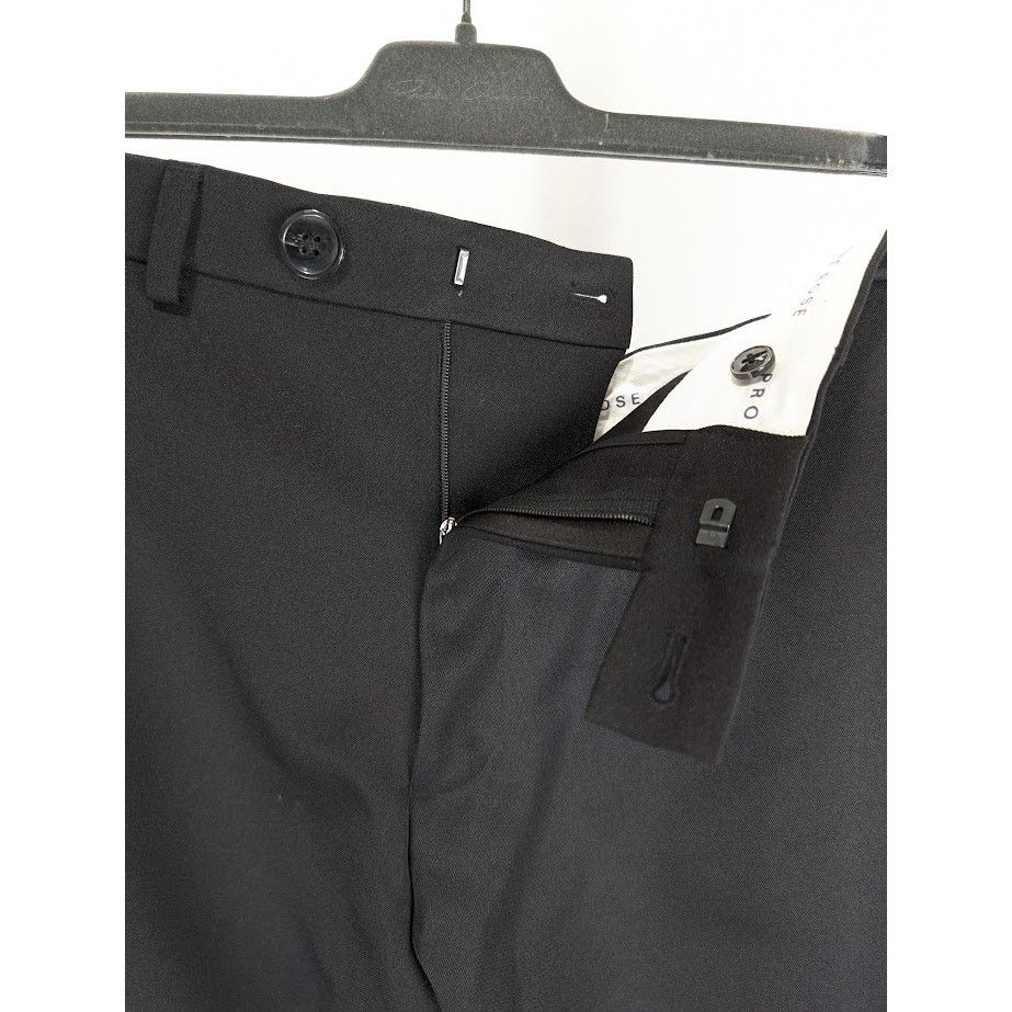 o1rshd1 Woven Bumster Tailored Trousers in Black