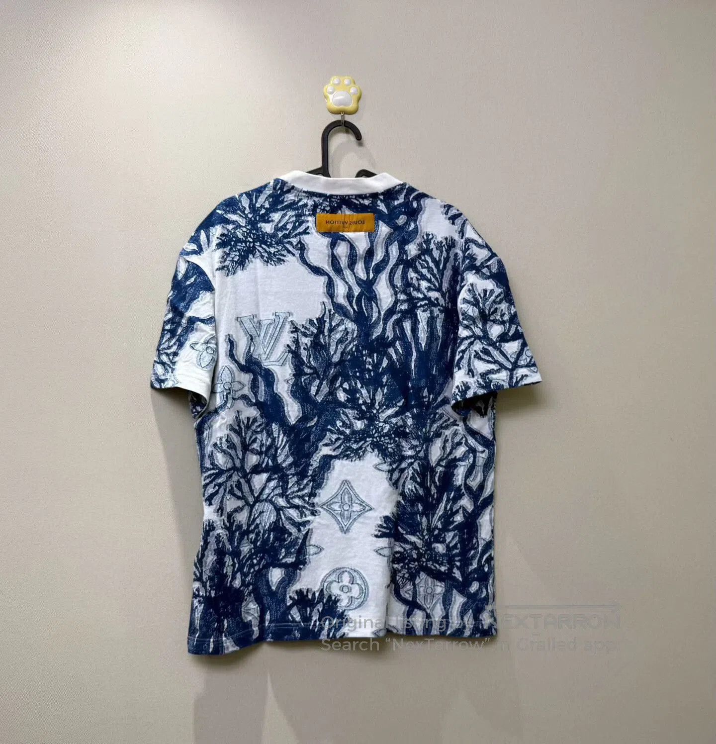 Louis Vuitton Louis Vuitton White Seaweed Full Logo Knit Short Sleeve| Size US M / EU 48-50 / 2 - 4 Thumbnail