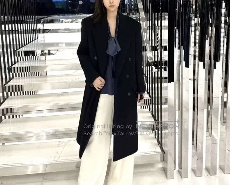Saint Laurent Paris Saint Laurent Paris Classic Black Double-Breasted Coat Size XS / US 0-2 / IT 36-38 - 2 Thumbnail