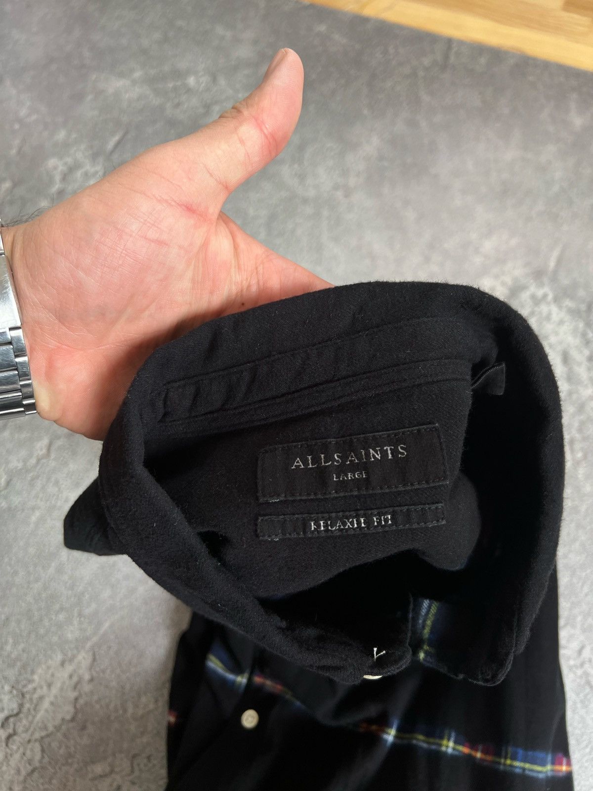 Allsaints Allsaints Stripped Button Up Shirt Check Flannel Long Sleeve Size US L / EU 52-54 / 3 - 4 Thumbnail