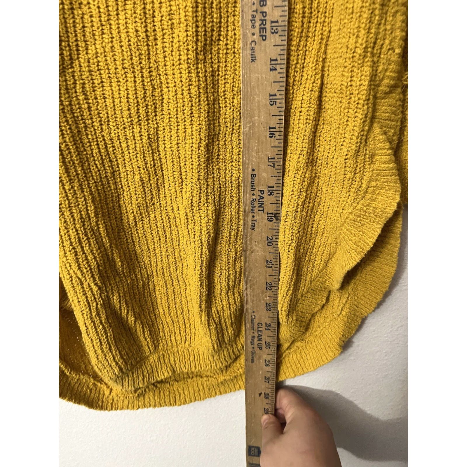 Express Express Womens Medium Yellow Round Neck Solid 3/4 Sleeve Sweater Top Solid Size M / US 6-8 / IT 42-44 - 4 Thumbnail
