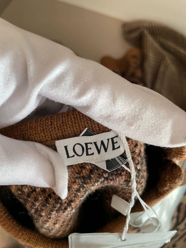Loewe LOEWE Brown Leopard Print Wool Sweater Size M / US 6-8 / IT 42-44 - 7 Thumbnail