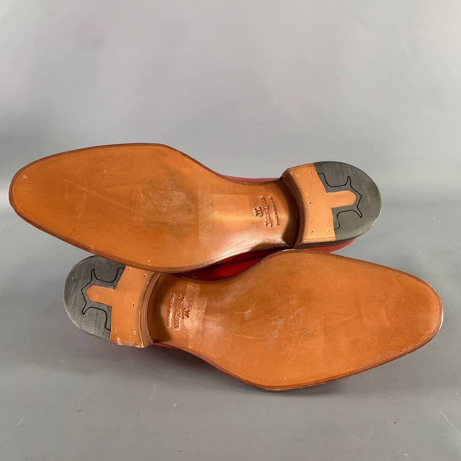 John Lobb JOHN LOBB Size 9 Orange Red Leather Penny Loafers Size US 9 / EU 42 - 6 Thumbnail