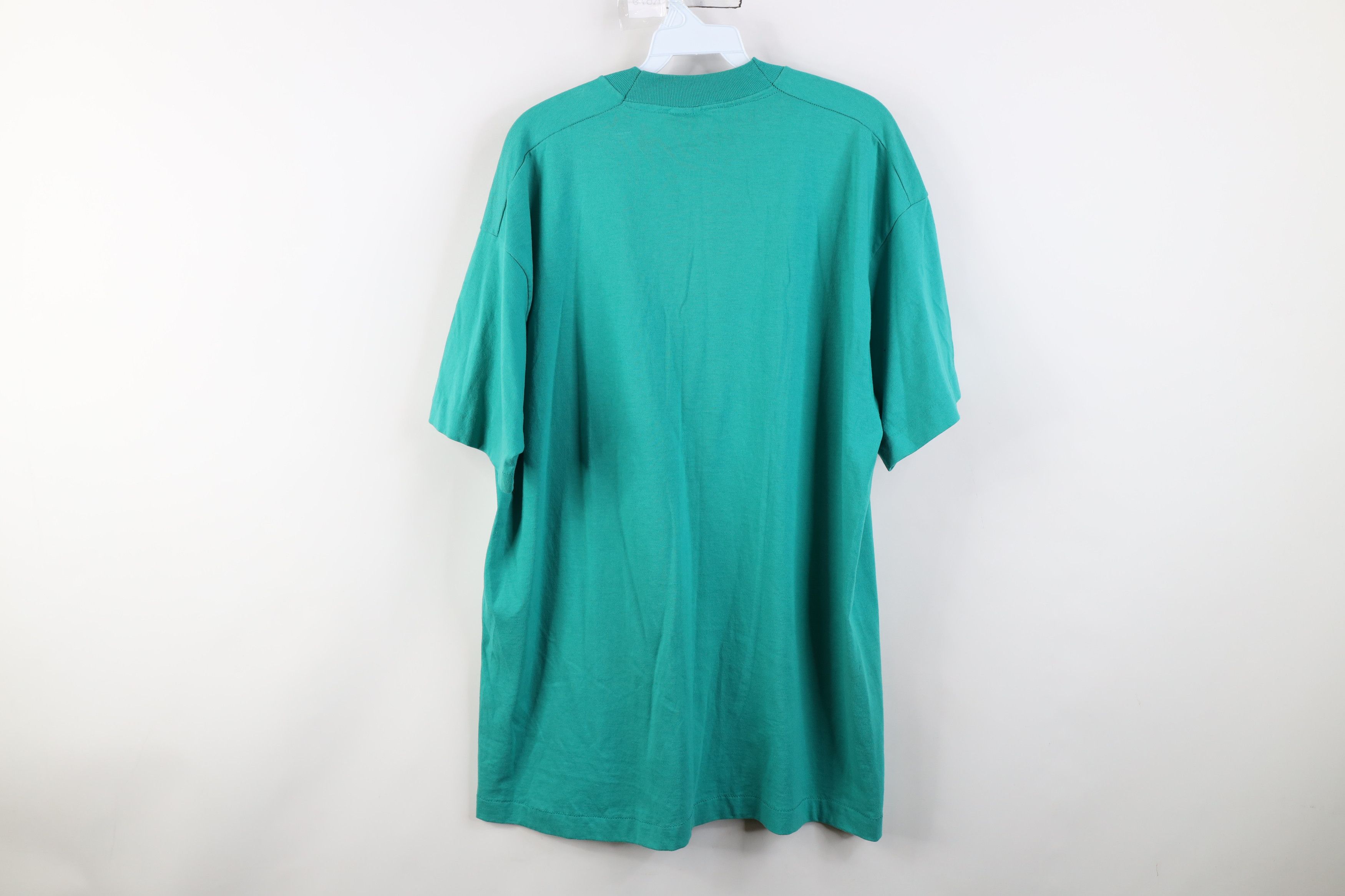 Vintage Vintage 90s Streetwear Pocket Short Sleeve T-Shirt Teal USA Size US XL / EU 56 / 4 - 10 Thumbnail