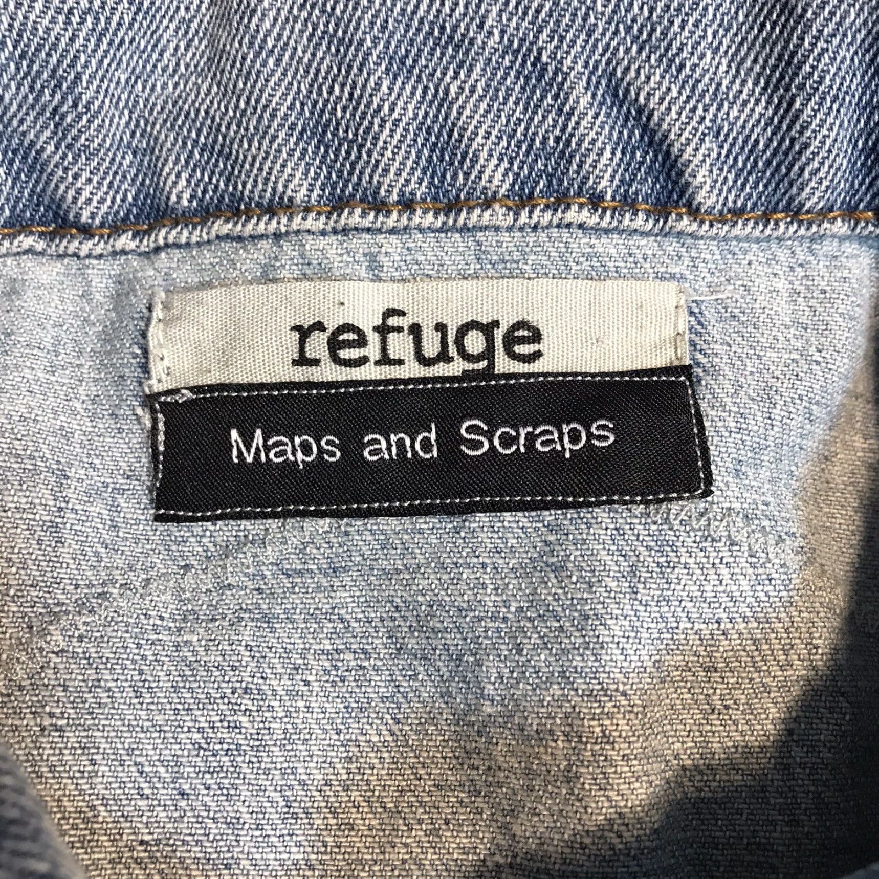 Denime REFUGE Blue Denim Jean Jacket Patches Womens Medium Mermaid Sailor Color Blue Size 32" / US 10 / IT 46 - 4 Thumbnail