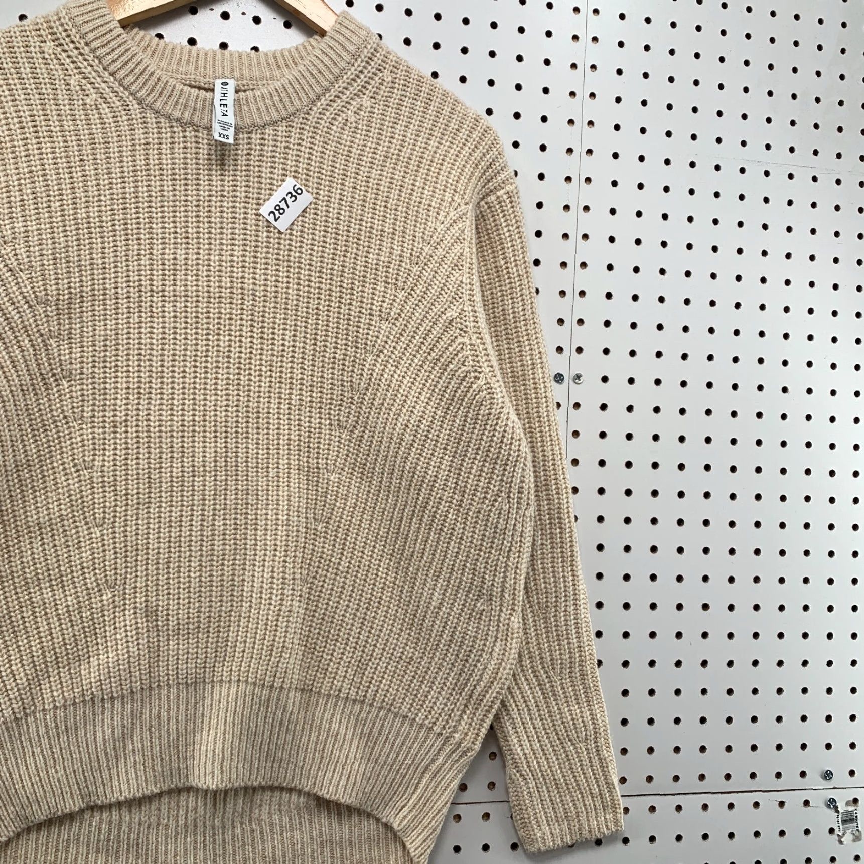 Athleta Athleta Knit Sweater Womens 2XS Cream Wool Blend Long Sleeve Pullover 21.5x24 Ivory Solid Wool Blend Knit Pullover Womens XS? Size XXS / US 00 / IT 34 - 4 Thumbnail