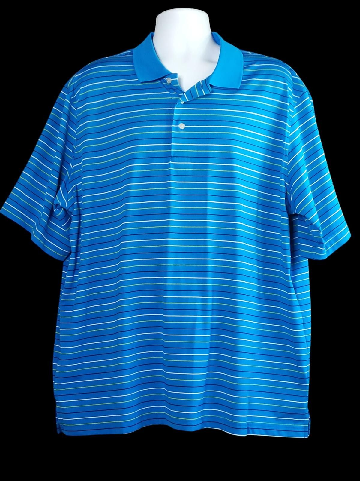 George George Men's Blue Striped Polo Shirt Size US XXL / EU 58 / 5 - 3 Thumbnail