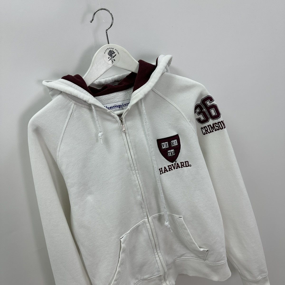 Champion Vintage 00s Harvard x Champion Zip Up hoodie college y2k og Size US S / EU 44-46 / 1 - 8 Thumbnail