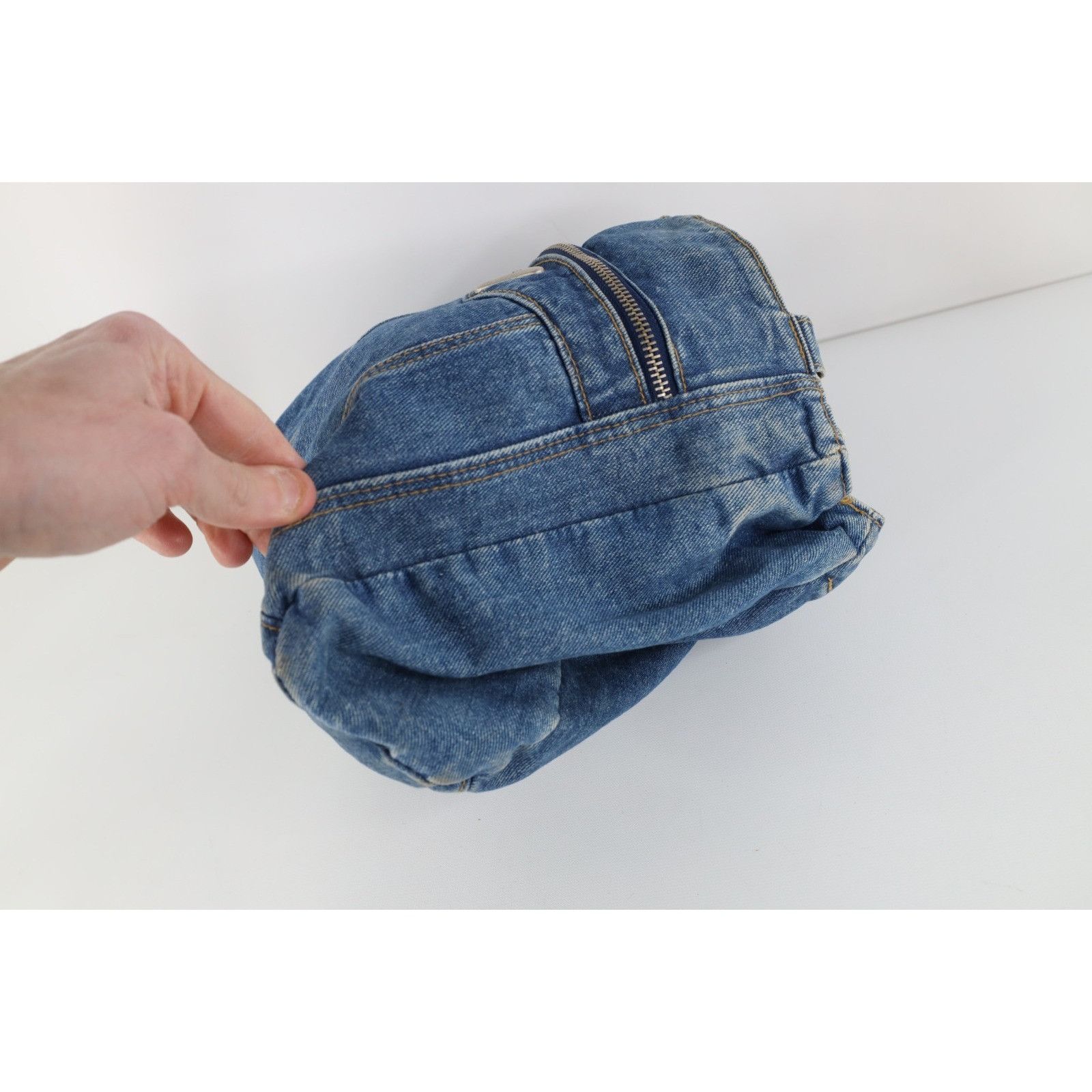 Vintage Vintage 90s Babydoll Streetwear Denim Jean Handled Purse Bag Size ONE SIZE - 8 Thumbnail