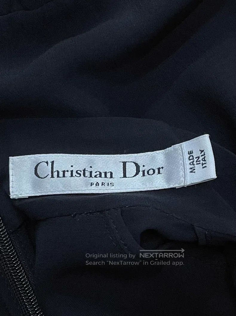 Dior Dior Black silk long-sleeved jumpsuit Size 26" / US 2 / IT 38 - 4 Thumbnail