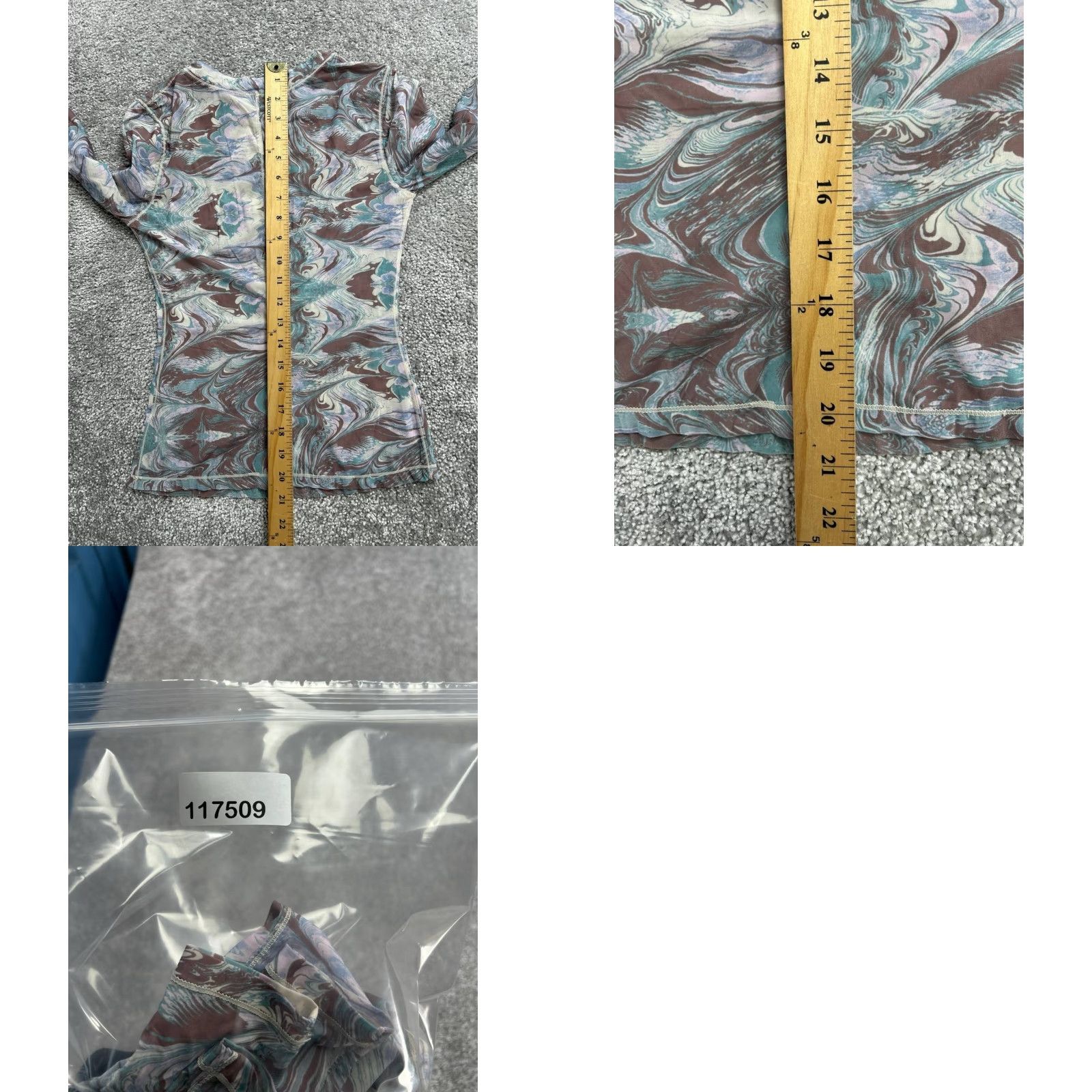 Free People Free People Shirt Womens XS Multicolor Abstract Print Cotton Crew Neck Casual Size XS / US 0-2 / IT 36-38 - 8 Thumbnail