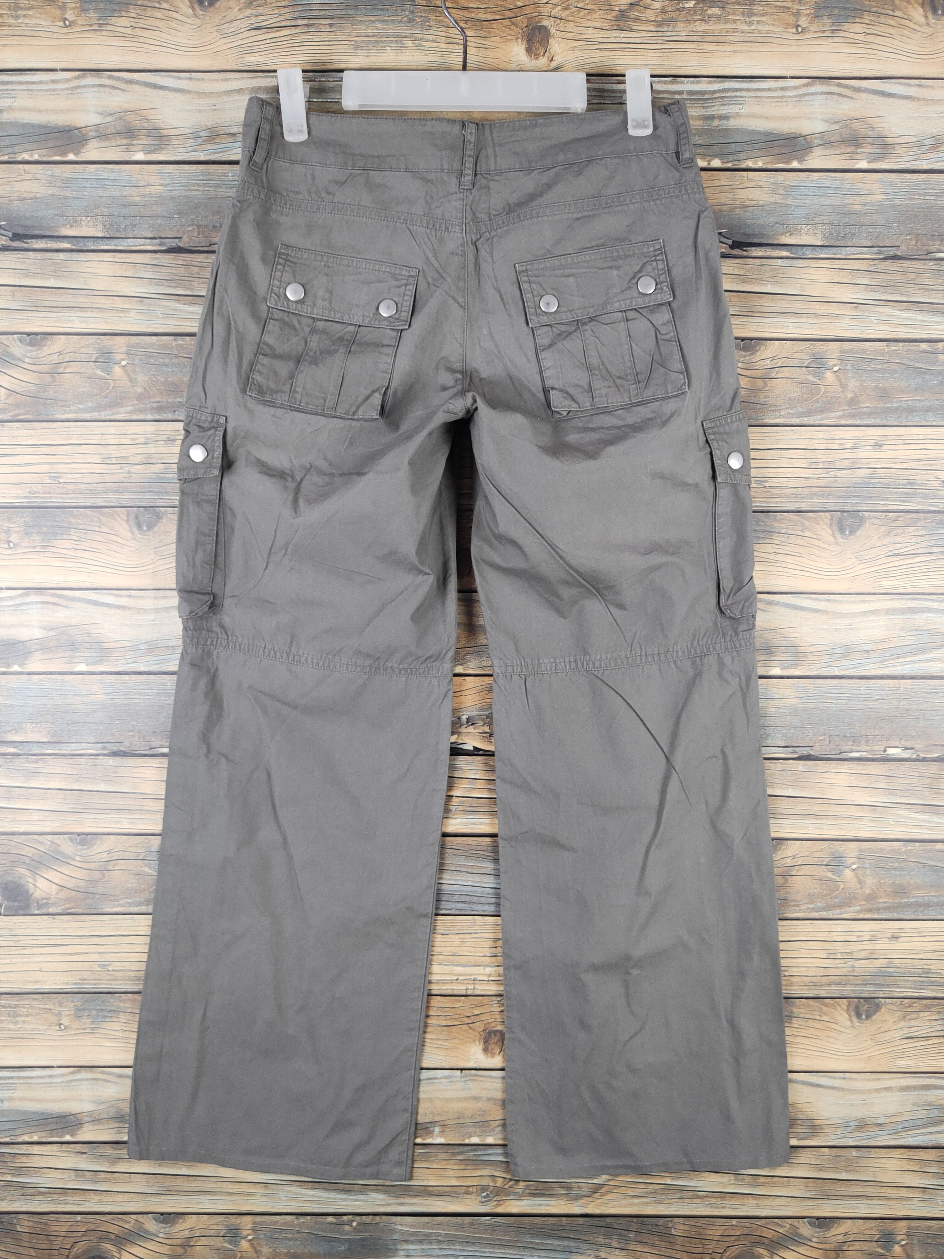 Japanese Brand DL Olive des Olive Olive Multipocket Cargo Pants #2362 Size 30" / US 8 / IT 44 - 7 Thumbnail