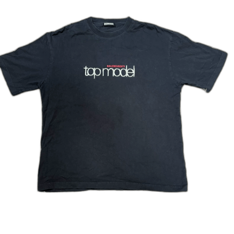 Balenciaga Balenciaga Top Model Black Short Sleeve Tee Size US L / EU 52-54 / 3 - 1 Thumbnail