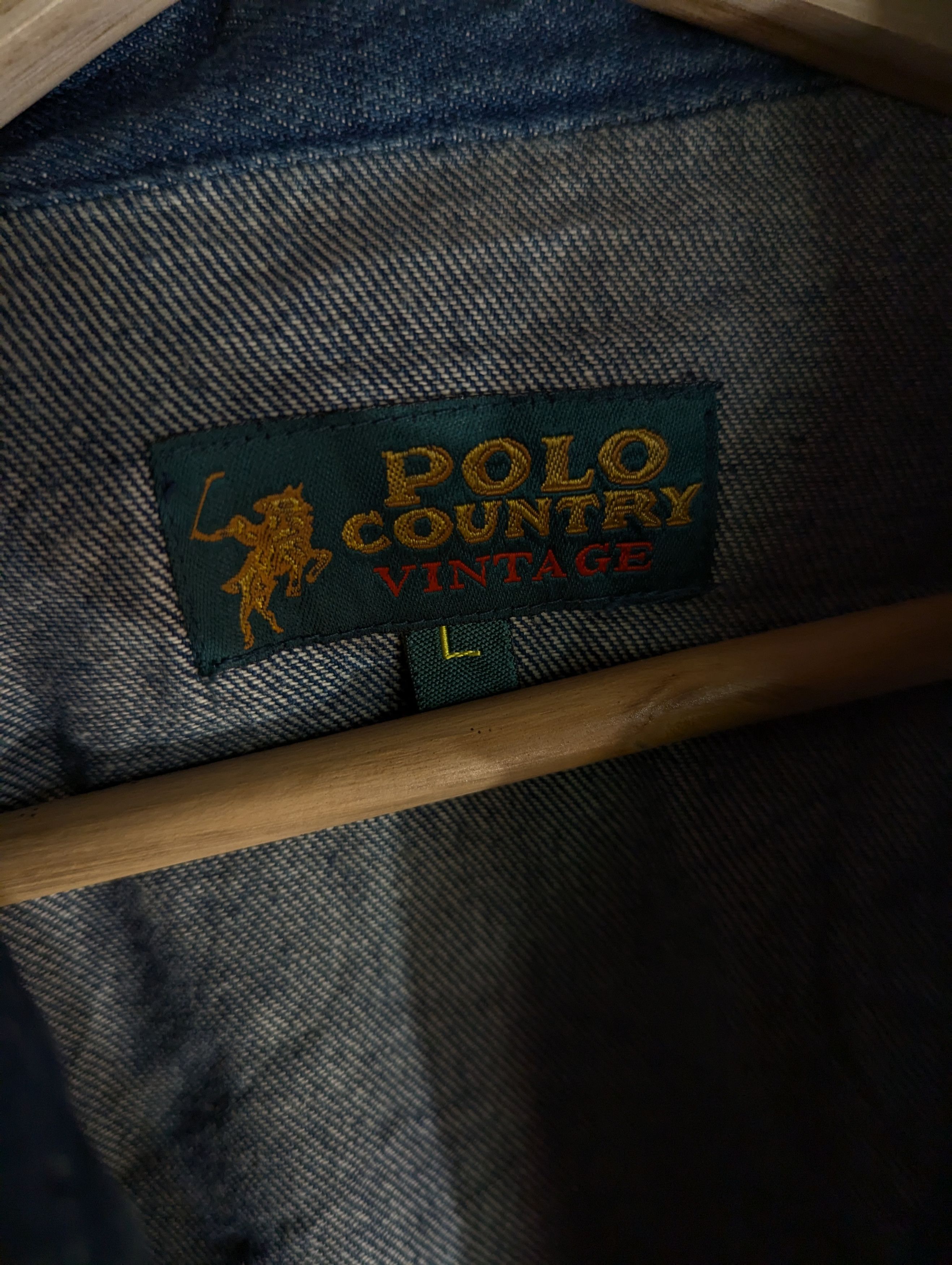 Beverly Hills Polo Club × Polo Ralph Lauren POLO COUNTY TRUE VINTAGE BOMBER DENIM JACKET Size US L / EU 52-54 / 3 - 10 Thumbnail