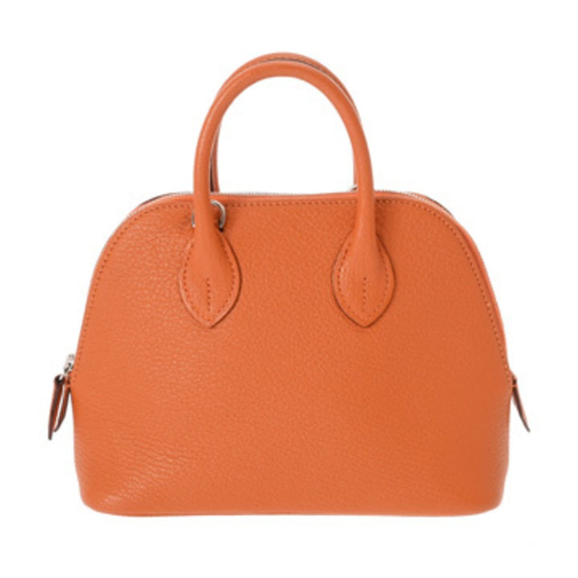HERMES Bolide 1923 Orange Women's Chevre Handbag A Rank Pre-owned Ginzo