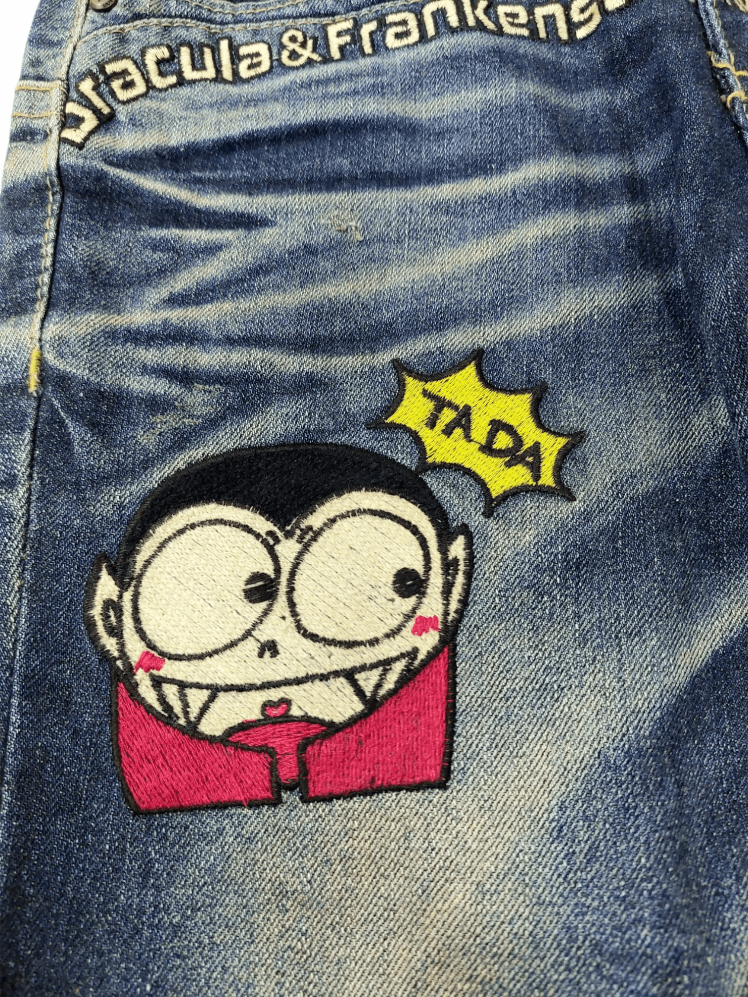 Other Yoshitomo Nara x Lolita Embroided Dracula Frankenstein Size US 30 / EU 46 - 10 Thumbnail